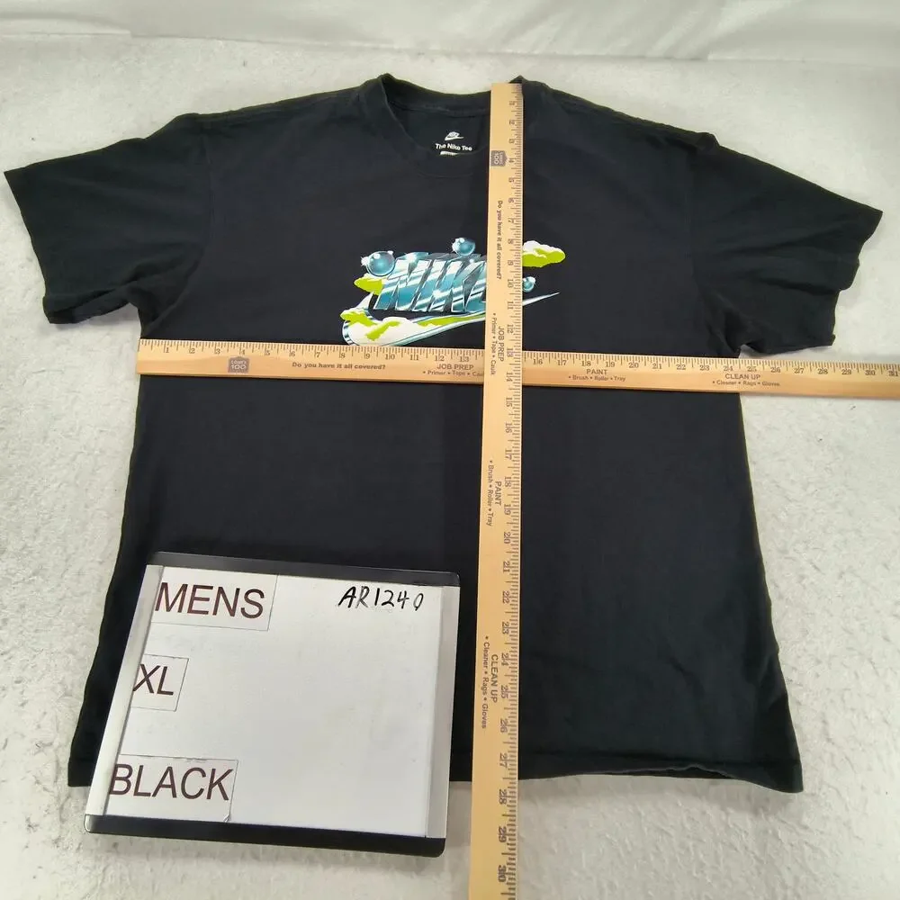 Nike Tee Short Sleeve Casual Crew Neck Shirt Mens Size Extra Large XL Black